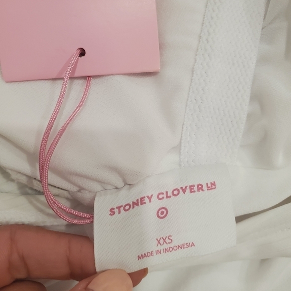 NEW Stoney Clover Lane x Target White Ribbed Henley One Piece Swimsuit - Picture 5 of 6